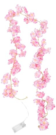 ANDRESLAD LED Kirschblüten Lichterkette LEDs Blüten Girlande Batteriebetrieben Dekorativ für Hochzeit Party Weihnachten Innen Außen