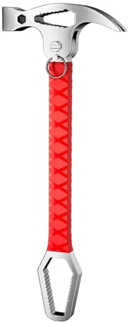 MagiDeal Estrattore di chiodi a martello con angolo di articolazione regolabile, versatile, chiave da 8-22 mm, martello per chiodi per carpentieri edili