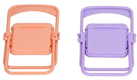 KIMISS Mini Soporte Plegable para Silla de Teléfono + 20 Piezas de Mini Soporte para Silla Plegable de Colores Vibrantes + Ajustable para Escritorio, Teléfonos Móviles y Accesorios/Soportes