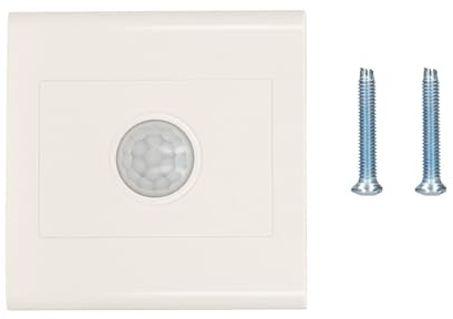 Dioche Interruptor de Luz con Sensor PIR, Interruptor de Luz LED Activado por Movimiento, Detector de Detección de Cuerpo Inteligente, Control Automático, Rango de Detección de 3-8m, 86x86mm