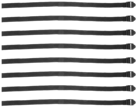Gogogmee Lot de 8 Sangles de Rechange Noires pour Bâtons de Ski Randonnée, Réglables, Résistantes à l'abrasion Clip Amovible, Adaptées aux Cannes de Marche pour Activités de Plein
