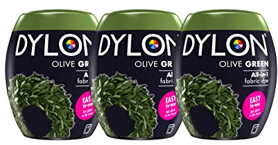 New Dylon 350g Olive Green Machine Dye Pod 3 Pack