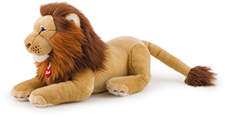 Lion Narciso Trudi | Mascotte en Peluche, Cadeau de Noël et d'anniversaire. | 30x25x51cm L | Animaux Exotiques tropicaux | modèle 27543