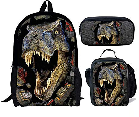 chaqlin Kinder Schultaschen Set 3Pcs,Rucksack mit Lunchbag Bleistiftbeutel
