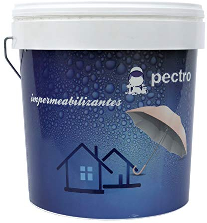 PECTRO Pintura impermeabilizante terrazas antigoteras 20 KG - Resistente a filtraciones de agua cubriendo grietas - Elástica y antihumedad - Colores (20 KG, Gris)