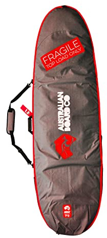 Circle One Australian Board Co Surfbrett-Tasche, dicker Schaumstoffschutz, robuster Griff und gepolsterter Schultergurt, Rot, 1,72 m