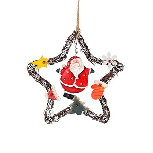 Vimmor Künstlicher Sternkranz Rattan Hängende Weihnachtssimulation Girlande Wanddekoration Für Hochzeitsdekoration A