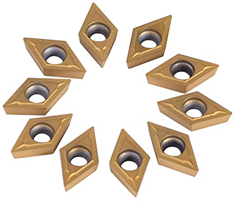 Insert Lame pour Outil Tour a Metaux, Lames Inserts Rotatifs CNC Cutters Forme Losange en Carbure, Outils De Tournage Metaux, Outil De Coupe pour Tour à Métaux, Fraiseuses