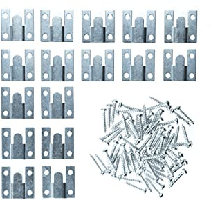 Brackit 80 pezzi montaggio a incasso staffa nascosta e set di fissaggio – 36 x 36 mm – kit di staffe nascoste in acciaio zincato – Viti e fissaggi inclusi – per montaggio mobili, decorazioni per la