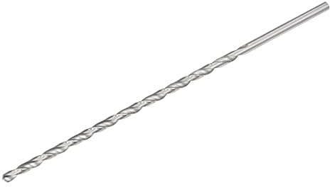 sourcing map 6mm Twist Drill Bits, High-Speed Steel Straight Shank Extra Long Drill Bit 250mm Length for Wood Plastic Aluminum