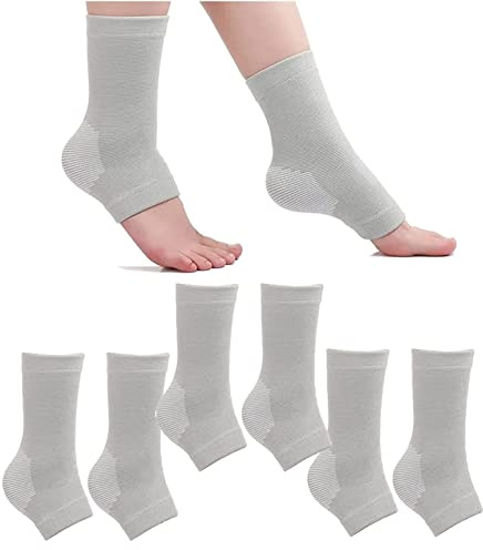Lot de 3 paires de chaussettes de compression en bambou, anti-fatigue, anti-neuropathie au moment du coucher, gonflement de la cheville, pour soulager la douleur de l'arthrite