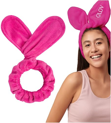 Glov Fascia per Capelli Coniglio Fasce Capelli con Orecchie Morbida e Regolabile per Donna e Bambina Accessorio Elegante per Routine di Bellezza Trucco Design Confortevole Versatile