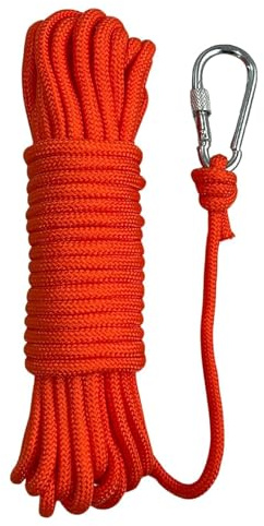 BeGrit 4mm Bootsseil 10m Polypropylen Seil Boot Fenderleine Orange | Ankerleine Kajak Festmacher Tauwerk für Bootsport Camping Fischen Wandern