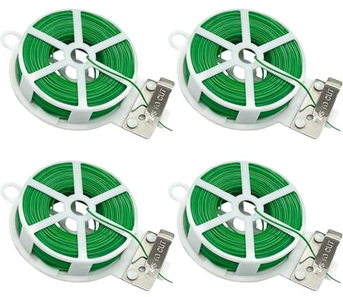 Pflanzendraht Bindedraht Ummantelt Grün,200M Gartendraht Blumendraht Pflanzenbinder Mit Cutter Für Den Garten Bündeln von Pflanzen,DIY Craft Projects