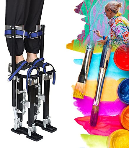 XCSCUK Trockenbau-Stelzen, verstellbare Wandmalerei-Stelzen, Aluminium-Putzlift für Gipskartondecken, Strauchschnitt (76cm)