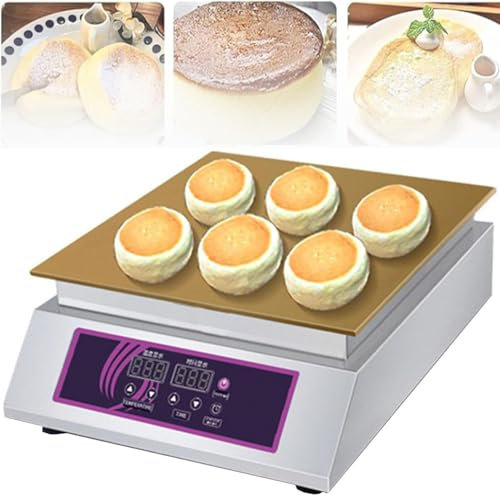 Tostadora De Gofres Comercial Para Hacer Gofres,Máquina Antiadherente Hacer Soufflé60-240℃ Control De Temperatura,Plancha totalmente cobre8mm,Para El Hogar,Cocina,Restaurante,Panadería,Singlehead