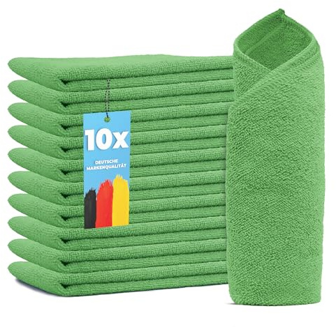 limpando Mikrofasertücher Allzwecktücher 40x40 cm – 10er / 20er / 200er Set – Farben Blau, Rot, Gelb, Grün – Putzlappen, Reinigungstücher & Spüllappen für Küche, Bad & Haushalt