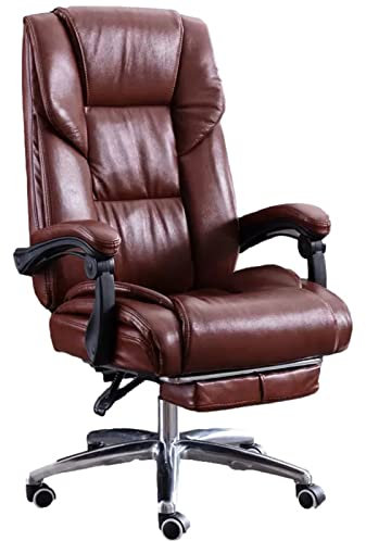 Ergonomic Gaming Chair with Lumbar Support Swivel Executive Office Chair for Computer Gaming Learning Desk Meeting Living Room Brown One Size.