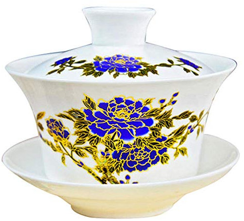 XDAWQP Zuppiera Cinese Dipinta a Mano da 230 ml Gaiwan Tazza da tè Cinese Ciotola Set da tè Accessori