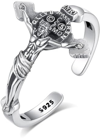 INFUSEU Offener Größenring, Verstellbar 925 Sterling Silber Modell 7-8 Zweiköpfige Schlange/gelada/umarmung/wolverine/orang-utan/drache/pentagramm Ring Geschenk für Sie