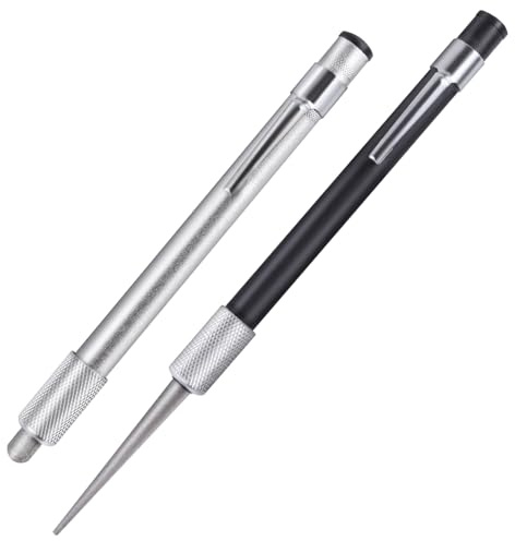 SPEEDWOX 2 Pieces Diamond Retractable Knife Sharpener Serrated Knife Sharpener with Retractable Diamond Sharpening Rod Sharpening Steel Rod Tool for Kitchen Outdoor Repairs Polishes Restores