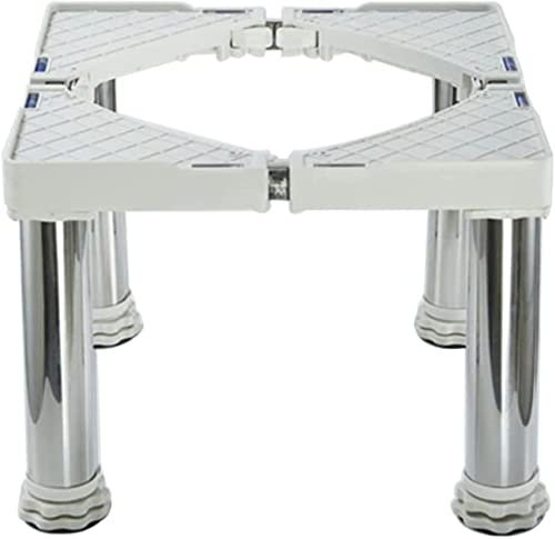 OWOHYG Washing Machine Stand BaseUniversal Dryer and Refrigerator High Rack Mini Fridge Stand with 4 Feet Adjustable Length/Width 12-19 Washing Machine Base Pedestal