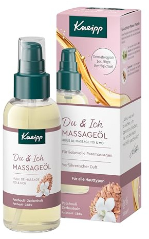 Kneipp Massageöl Du & Ich, Zedernholz & Patchouli - 100ml | Für liebevolle Paarmassagen, Für alle Hauttypen