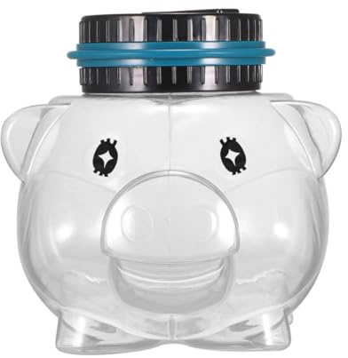LALADEFIEE Tirelire Compteur Électronique en PVC et Abs Calcul de Pièces et Boutons Manuels, pour Bureau ou Table de Chevet des Garçon et Filles