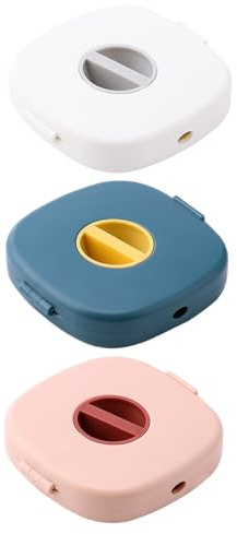 VANZACK Organizer per Cavi USB in Abs 3 Pezzi Scatola Porta Cavi Girevole per Cavo di Ricarica e Auricolari Facile da Usare per Soggiorno o Camera da Letto