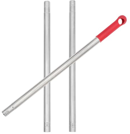 MUCKLILY Metal Broom Handle Replacement Broom Rod for Floor Cleaning Random Color