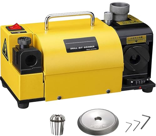 Multipurpose Drill Bit Sharpener for 3-13mm Bits, 4400rpm Portable Grinder, 90-140° Angle Adjustable, Professional Sharpening Tool