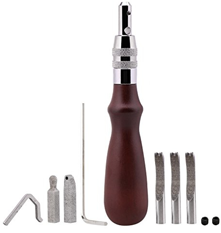 Pro 7 en 1 - Herramienta de corte y trinchado de piel con costuras ajustables