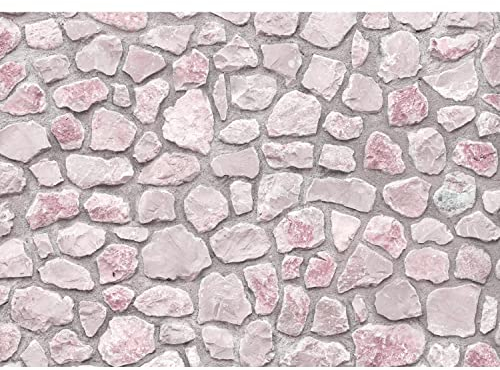 Runa Art Fototapete Steinwand 352 x 250 cm Vlies Tapeten XXL Moderne Wandtapete Wohnzimmer Schlafzimmer Rosa 9487011b