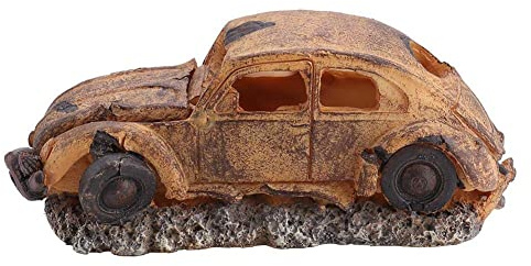 Pssopp Aquarium Harz Auto Dekoration Aquarium Nachahmung Auto Ornament Kreative Unterwasser Landschaft Decor für Luftblase Stein Sauerstoffpumpe