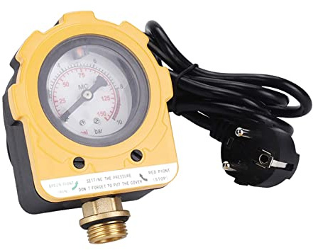 Interrupteur de pression de pompe à eau, interrupteur de contrôle de pression 220V 10 bar interrupteur de pression Unité de pompe Commutateur électronique pour pompe à eau (prise UE)
