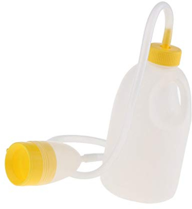 Tenlacum Tragbare 1700 ml wiederverwendbare Inkontinenz-Hilfe für Männer für die Personenpflege, Bett, Töpfchen, Urinflasche für Reisen, Trucker, Nacht-Drainagebehälter-Set