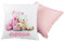 ALMATEX Cuscino Personalizzato con Nome, 40x40, Sfoderabile e Lavabile con Morbida Imbottitura- Idea Regalo per Compleanno, Natale, (ORSO ROSA)