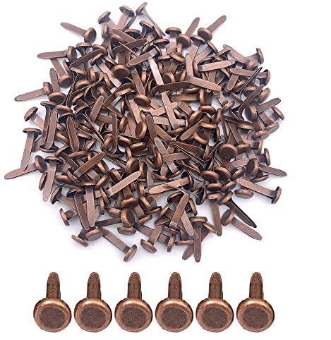 SVUPUE Mini Brads, Metall Musterklammern, für Karten, Scrapbooking, Kupfer, 200 Stück