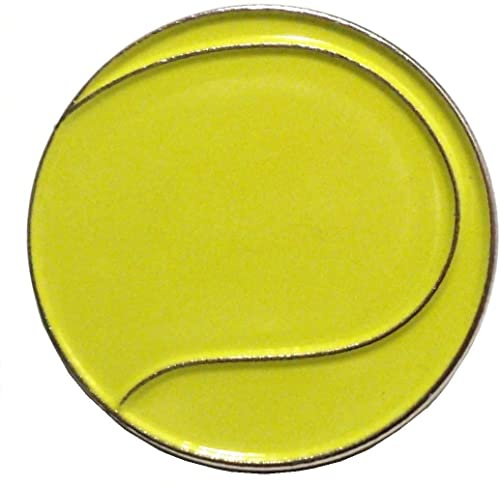 GBJUK Yellow Tennis Ball Pin Lapel Badge with Butterfly Clasp Back