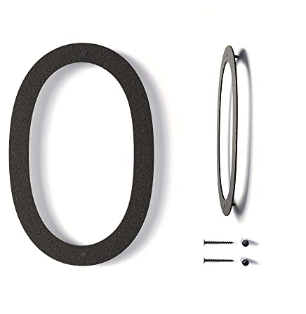 Design moderne - Grand numéro de maison d'extérieur en métal noir - Revêtement antirouille - Numéro de maison - Plaque d'adresse en métal - 30,5 cm