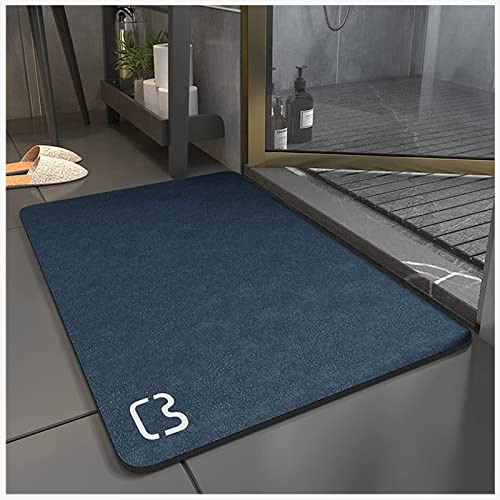 Dai Lufei Tapis de Bain Antidérapant Super Absorbant Diatomite Tapis Salle de Bain Microfibre Baignoire Douche Doux Séchage Rapide