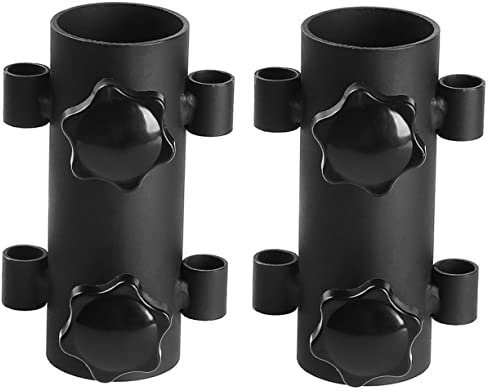 2pcs Greenhouse Fixer Canopy Rod Holders Bimini Tops for Boats Holder Patio Umbrella Base Stand Holder Deck Portable Tent Canopy Pole Fixer Awning Rod Accessories Steel