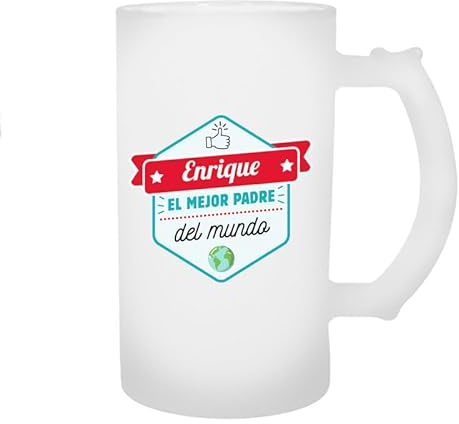 CALLE DEL REGALO Chope à bière personnalisée « Meilleur père »