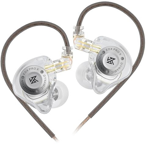 KZ EDX Pro X - Cuffie intrauricolari HiFi IEM, bassi profondi, monitor in-ear con cavo staccabile, per audiofili DJ cantanti