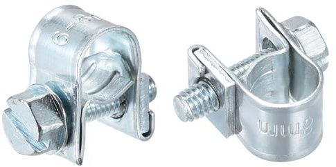 QUARKZMAN 15 Stücke Rohrschellen, Einstellbare 6-8mm Schraubrohrschellen Schlauchbinder Schlauchklemme Schraubzwingen für Haus Rohr Pool Waschmaschine Garten