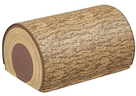 ECR4Kids SoftZone Tree Log Half Bench, 12in, Flexible Seating, Chocolate