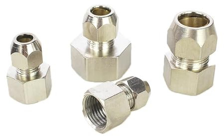 1pc Ring Lock oil Tube Compression Ferrule Tube Compression Fitting Connector tube 4-12mm Female Thread 1/8 1/4 3/8 1/2 ICXLPMC(OD tube 10mm,1/8)