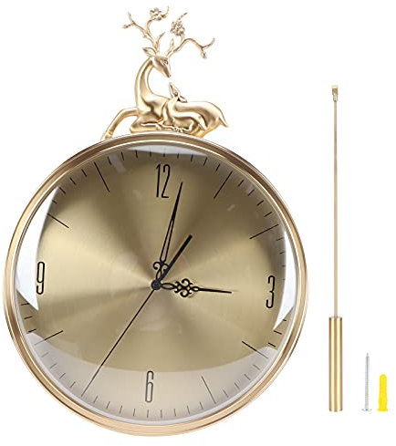Glomora Pendeluhr, chinesischer Stil, einfache, geräuschlose Pendeluhr, Moderne Wanduhr für Zuhause, Wohnzimmer, ation