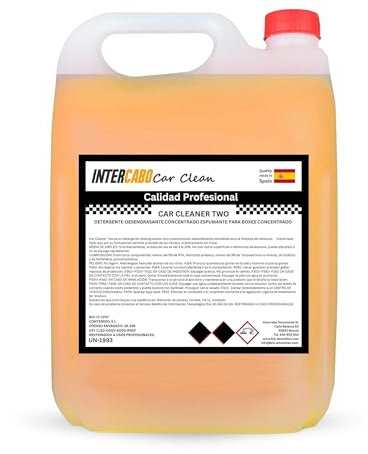 Intercabo – Détergent Dégraissant Moussant Concentré 5 L • Spécial Stations de Lavage Auto • Nettoyage Intensif de Châssis, Jantes et Bas de Carrosserie • Usage Professionnel en Lavage Haute Pression