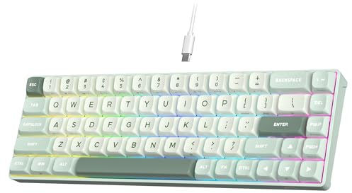 RK ROYAL KLUDGE C68 MechanischeTastatur Hall-Effekt, Magnetschalter, QWERTY | 65% kabelgebundene RGB-HE-Tastatur, Schnellauslöse einstellbarer Betätigung, 8K Hz Abfragerate, Pro-Web-Treiber für Mac/Win